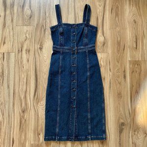 MADEWELL Stretch Denim Midi Dress - Size 4